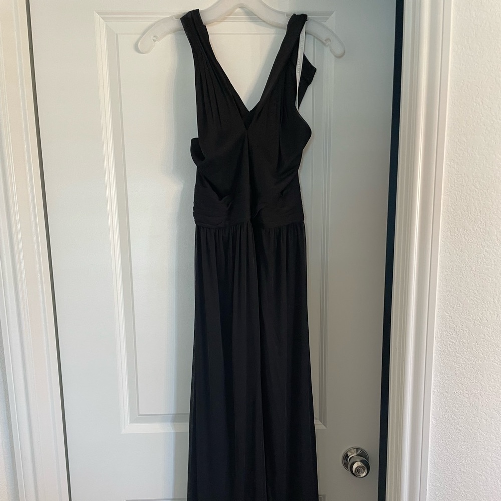 David’s bridal floor length dress. High neck.